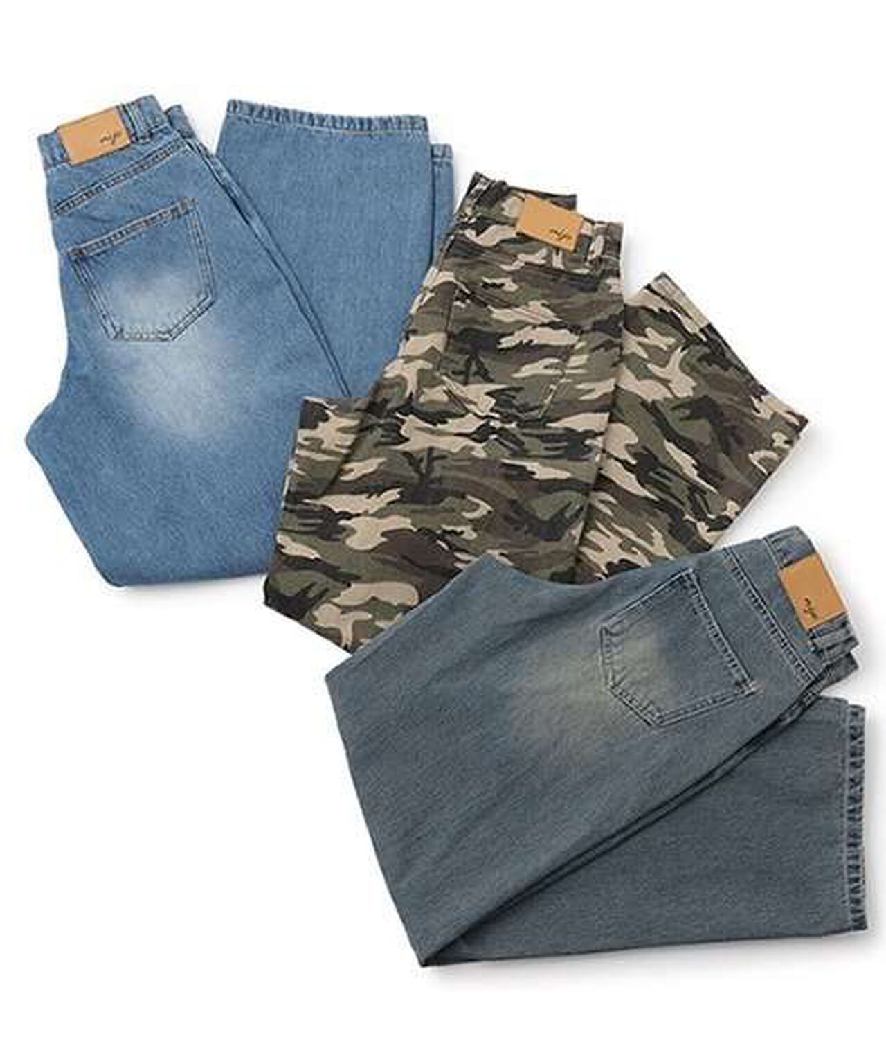 Curved Pants,Khaki, large image number 9