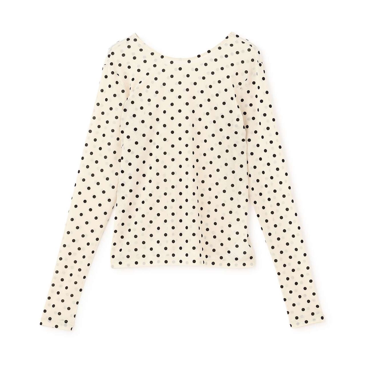 [Formal] 2-Way Sheer Dot Top,Black, large image number 10