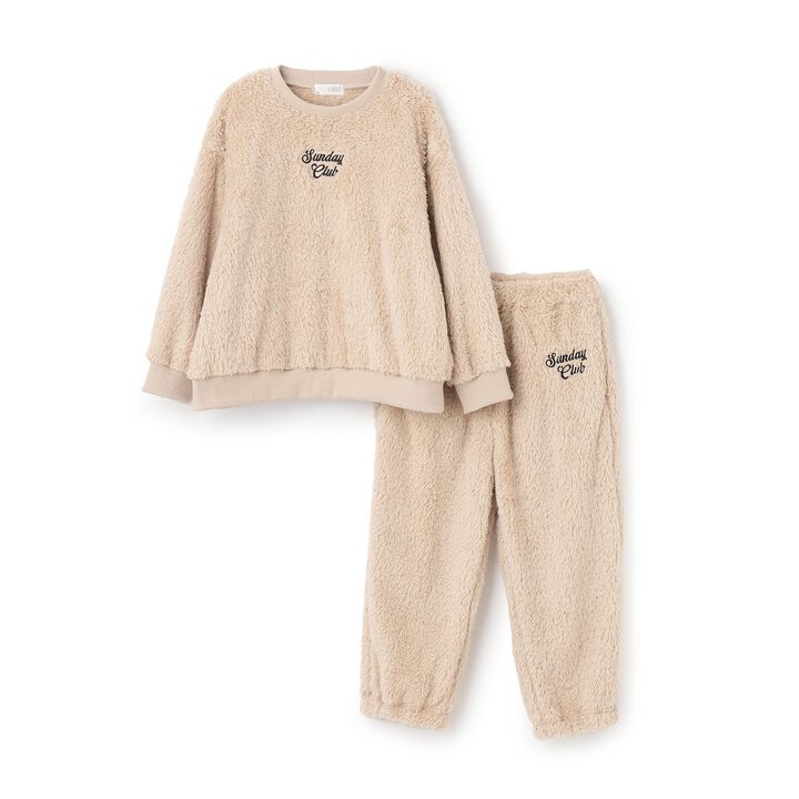 Loungewear Pullover & Pants Set,Beige, medium image number 2