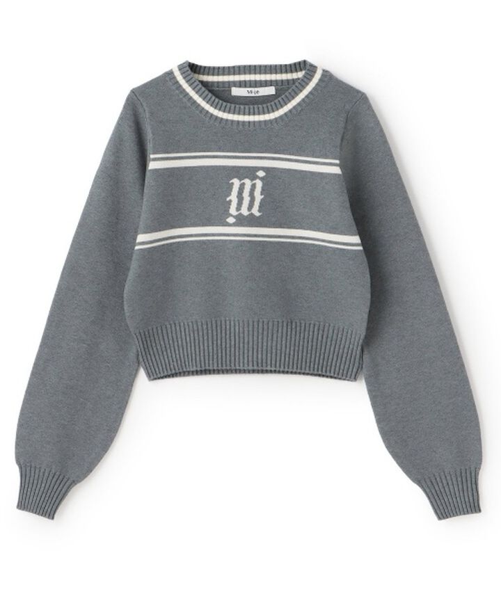 Compact Jacquard Knitwear [Korean Fashion],Off white, medium image number 2