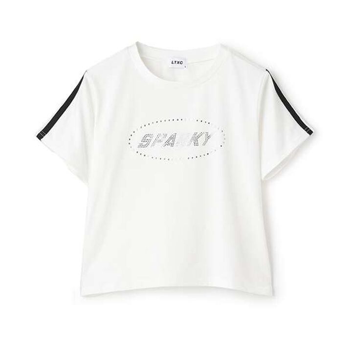 Quick-Dry Rhinestone T-Shirt,Off white, medium image number 8