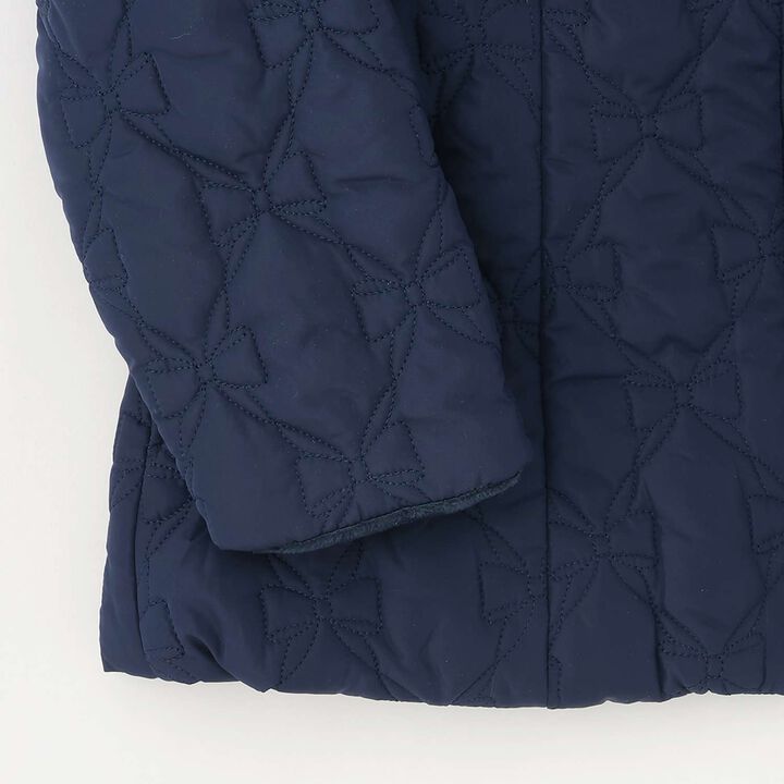 Ribbon Quilted Bomber Jacket,Light blue, medium image number 11