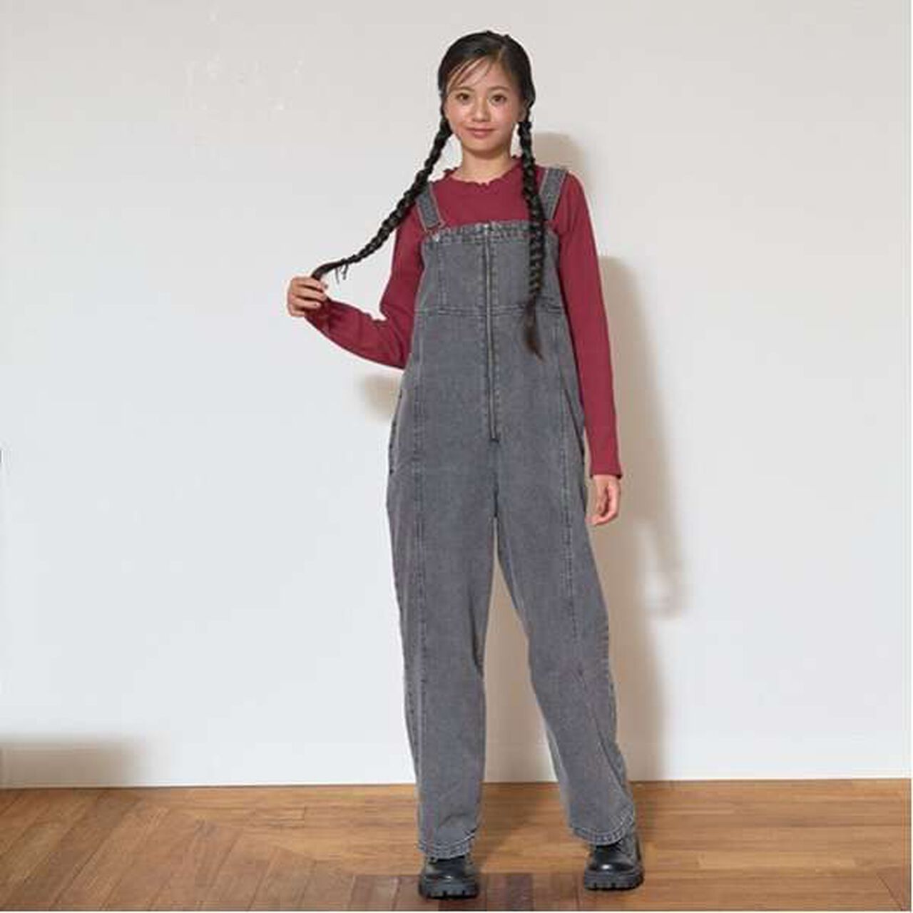 Denim Jumpsuit,Gray, large image number 0