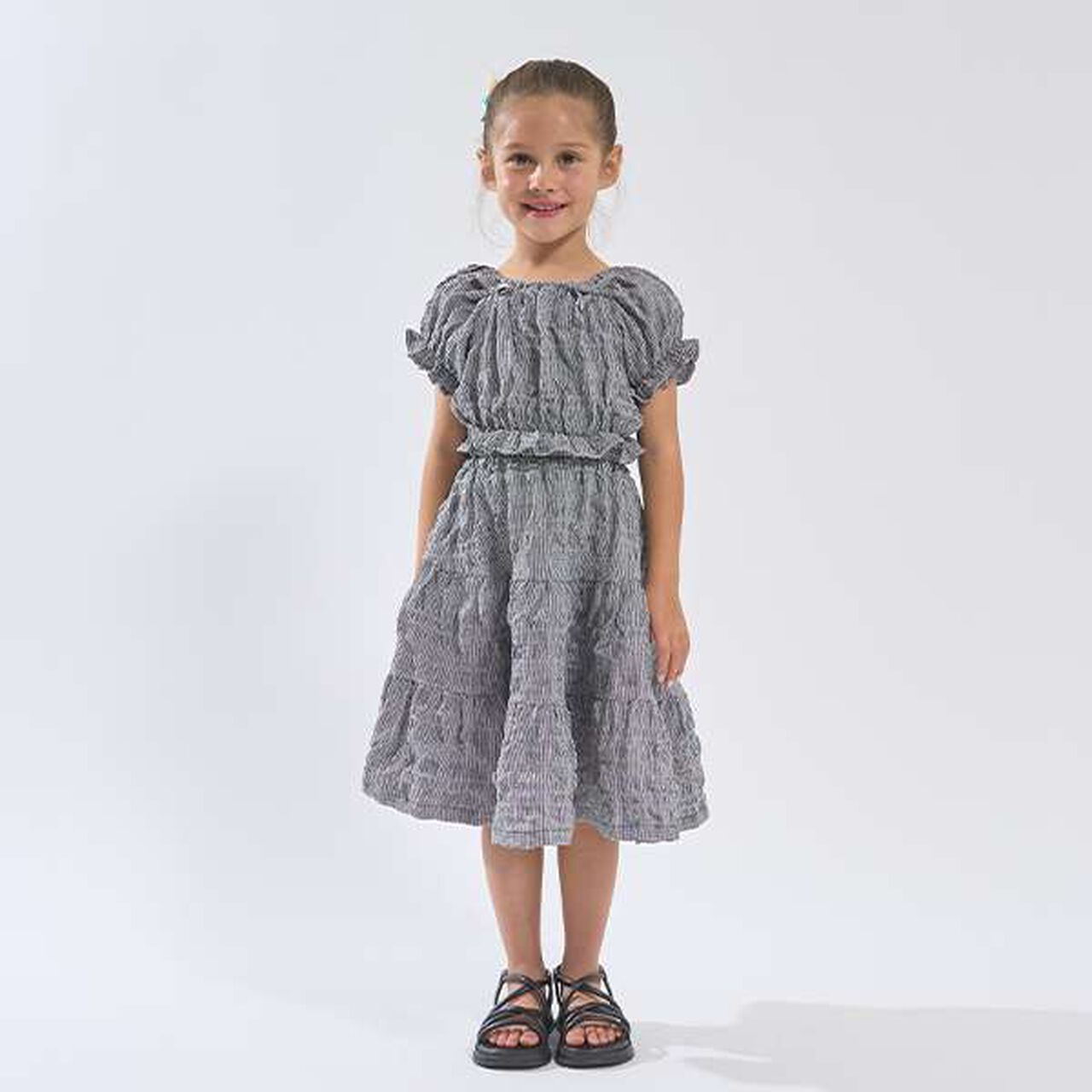 Front and Back Both OK! Blouse & Tiered Skirt Set,Light blue, large image number 24