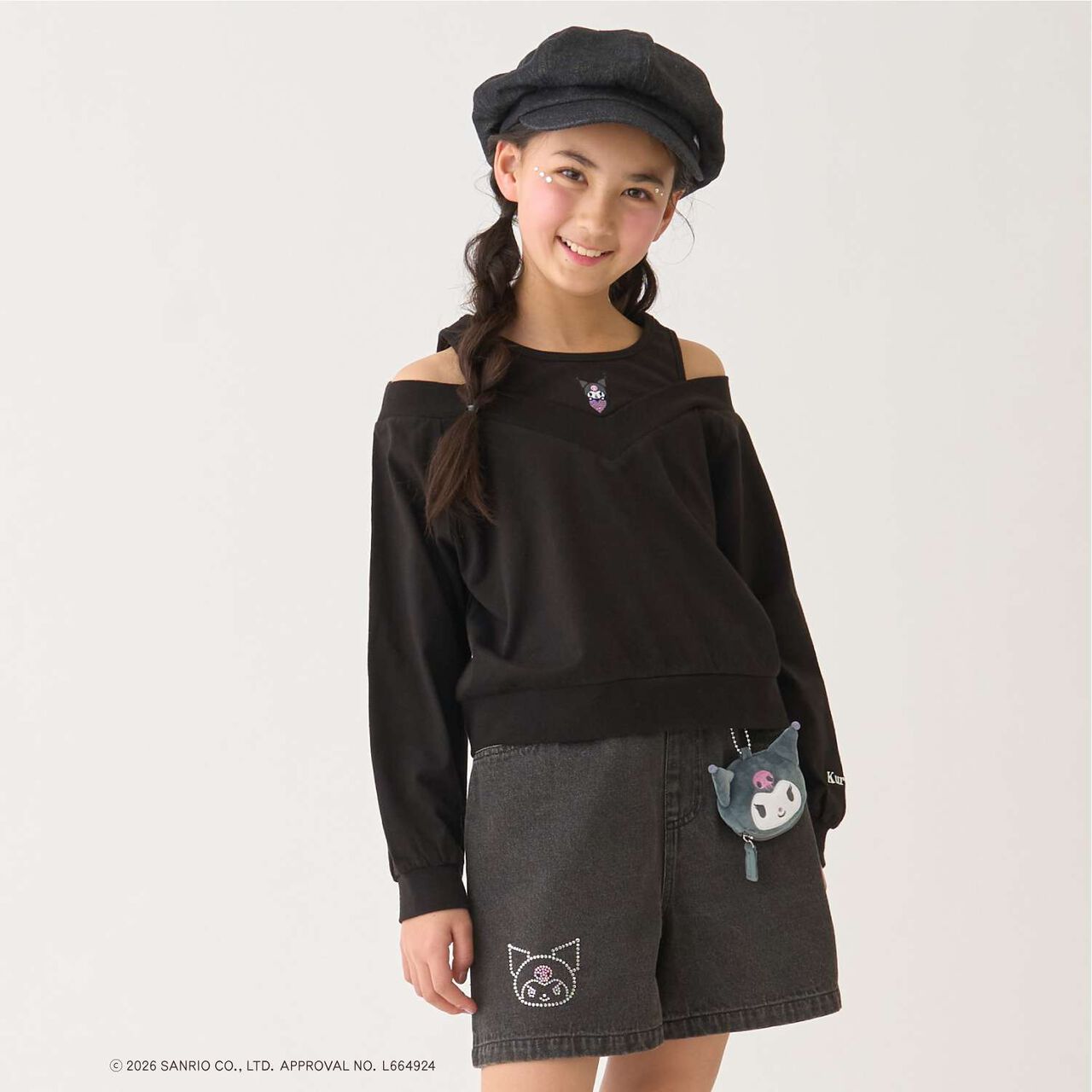 [UV Protection] Denim Casquette,Black, large image number 2