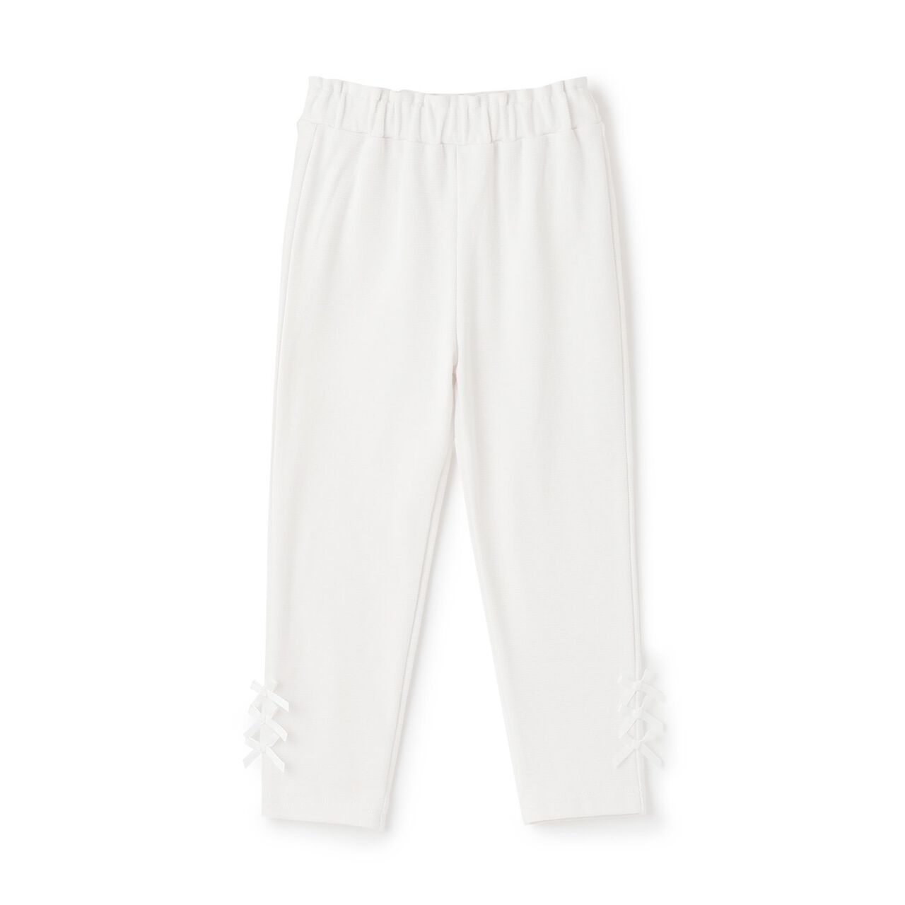 Tomo Pants [Anti-Stain, Quick-Dry] Ribbon Straight Pants,Ivory, large image number 1
