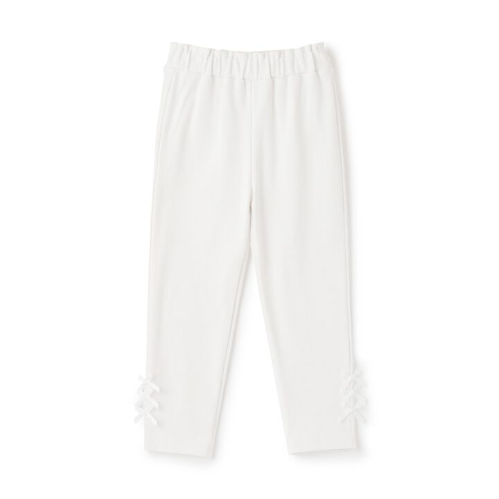 Tomo Pants [Anti-Stain, Quick-Dry] Ribbon Straight Pants,Ivory, medium image number 1