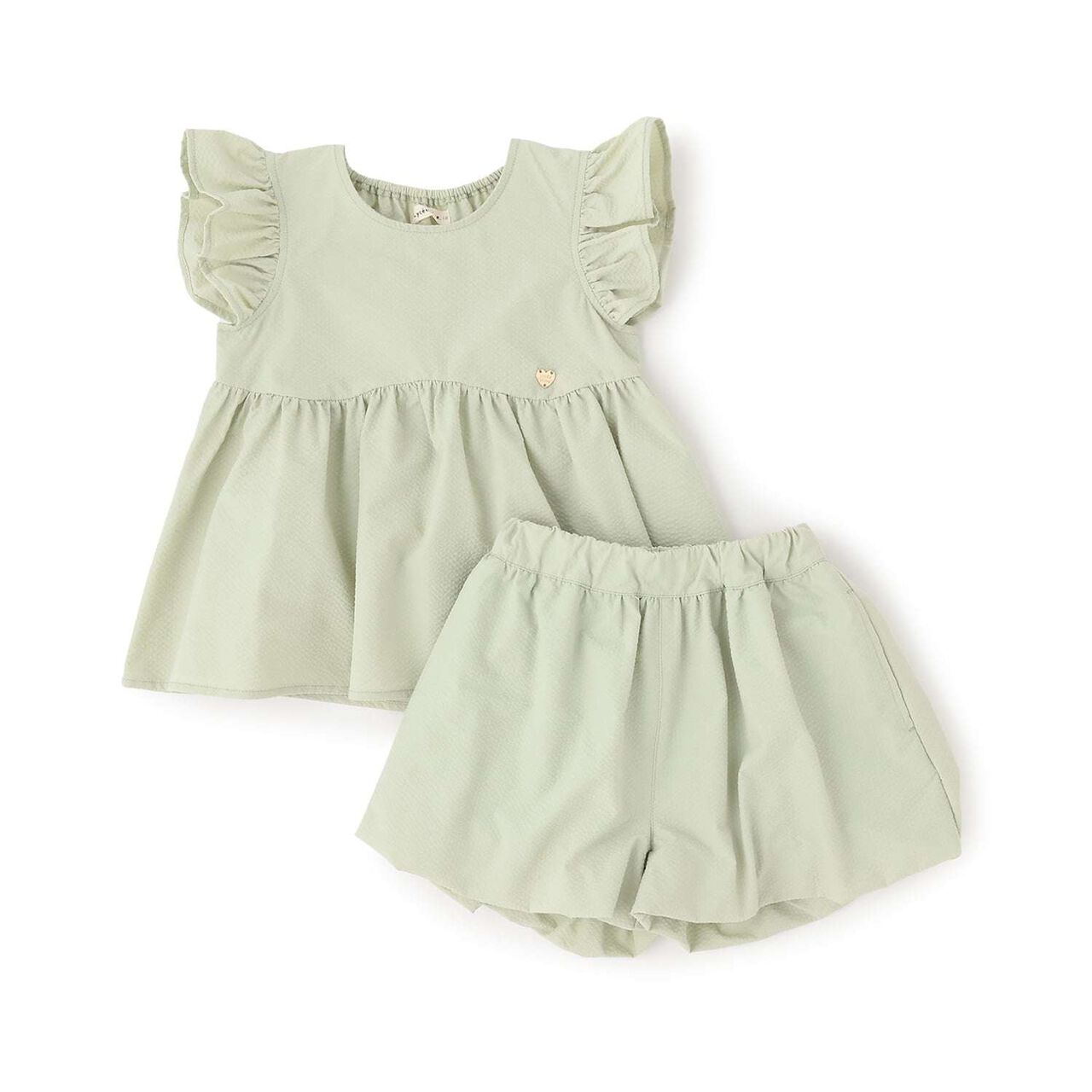 [Outfit Set] Wavy Peplum Blouse & Balloon Pants Set,Navy, large image number 7