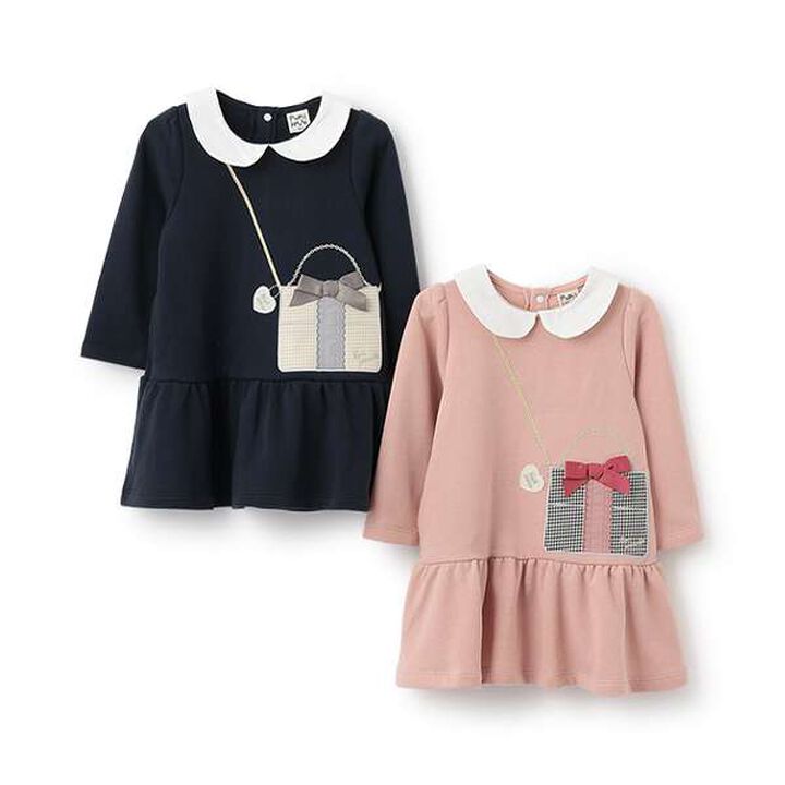 Collared One-Piece Dress,Pink, medium image number 2