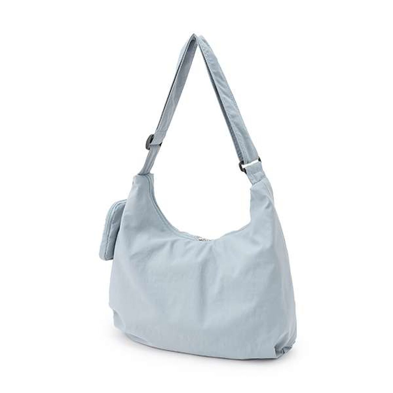 Big Nylon Shoulder Bag with Pouch,Sax blue, large image number 1