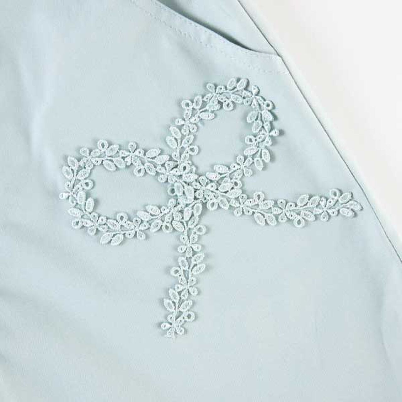 Scallop Trim Stretch Broad Half Pants (90),Lavender, large image number 4