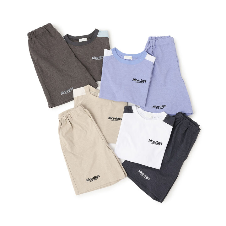 [Land and Water Use] Outfit Set: T-Shirt & Pants,Charcoal gray, medium image number 14