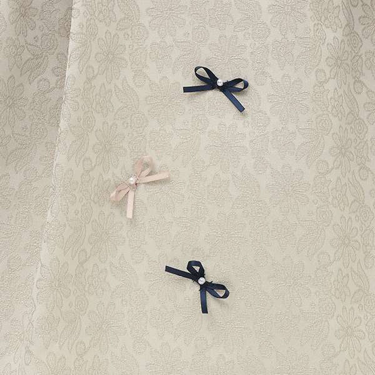 Jacquard Ribbon OP + Collared JK Set,Beige, large image number 9