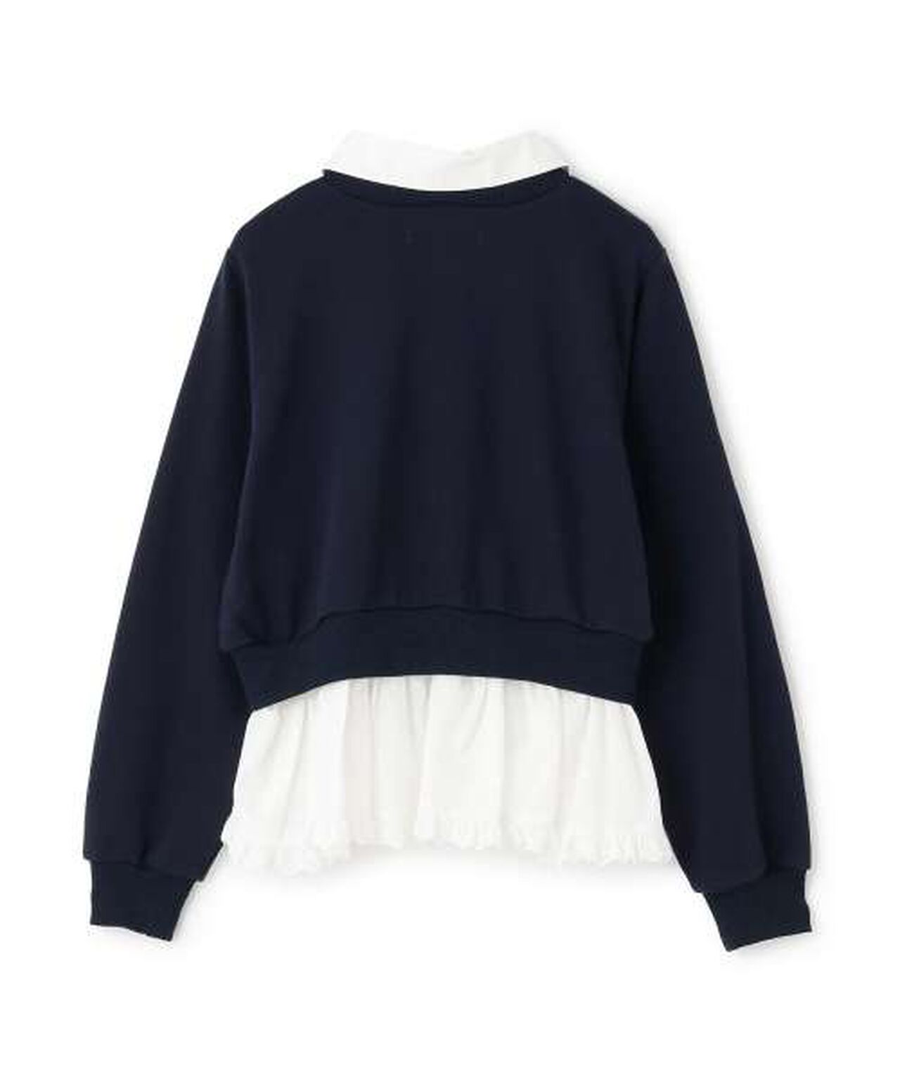 Layered Peplum Sweatshirt [Korean Fashion],Gray, large image number 4