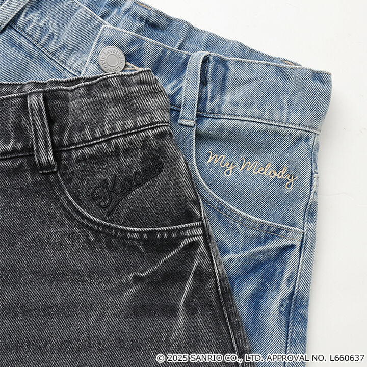 [My Melody & Kuromi] Distressed Shorts,Gray, medium image number 26