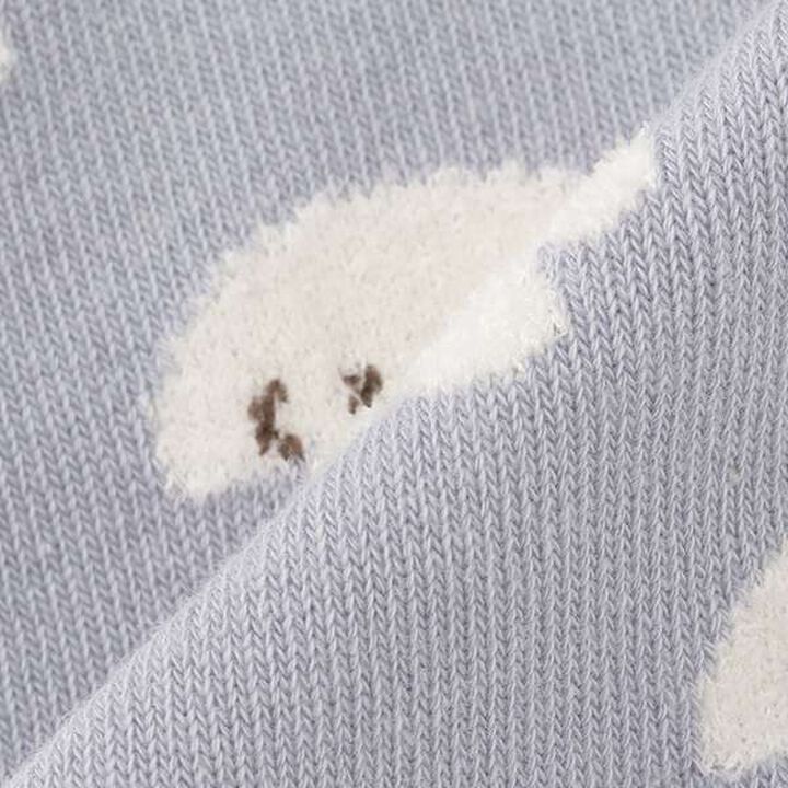 Puppy Pattern Crew Socks,Sax blue, medium image number 3