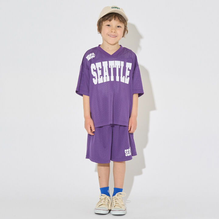 [Set Up Compatible] V-Neck Mesh Top,Purple, medium image number 9