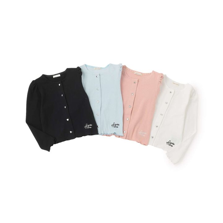 [Mini Length] Heart Button Ribbed Cardigan for Girls [Kids] [Children's Clothing],Blue gray, medium image number 15