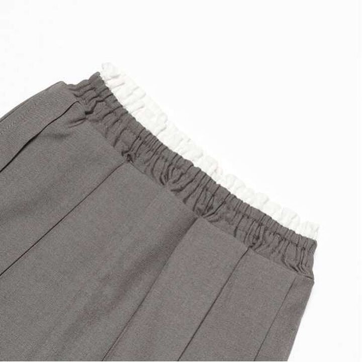 [Link] Double Waist Pleated Skirt-Pants,Brown, medium image number 14