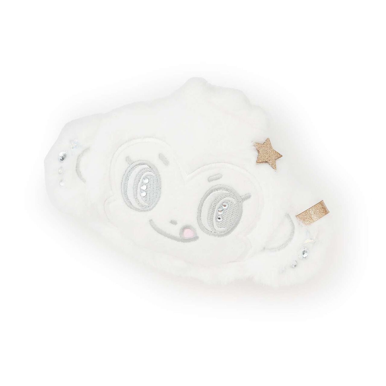 White Lucky Fluffy Sparkle Pouch,Orange, large image number 6