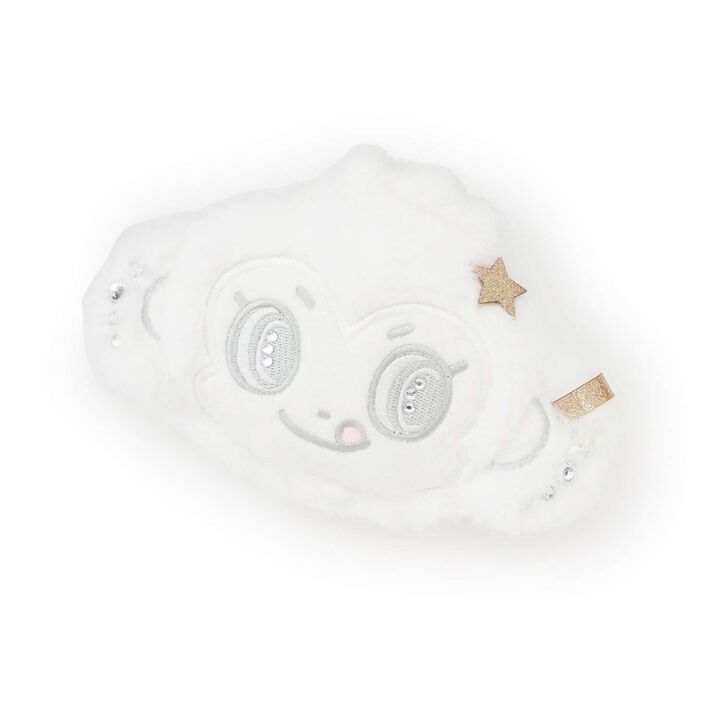 White Lucky Fluffy Sparkle Pouch,Orange, medium image number 6