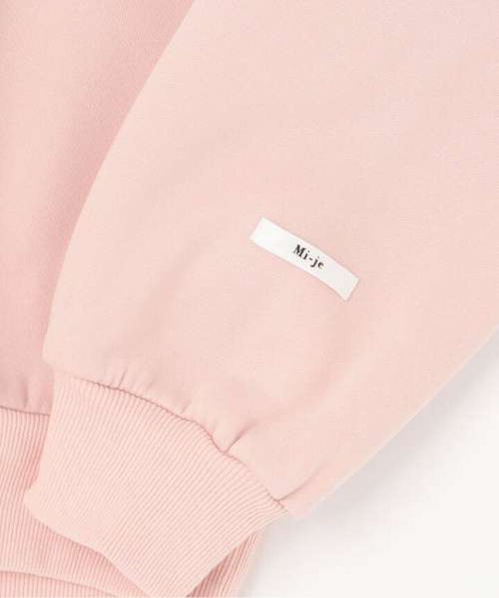 Lace Logo Sweatshirt [Korean Fashion],Navy, medium image number 8