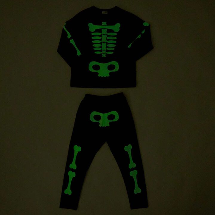 [Halloween] Phosphorescent Muteki Jersey Bone & Mummy Assortment Outfit Set,Ivory, medium image number 9
