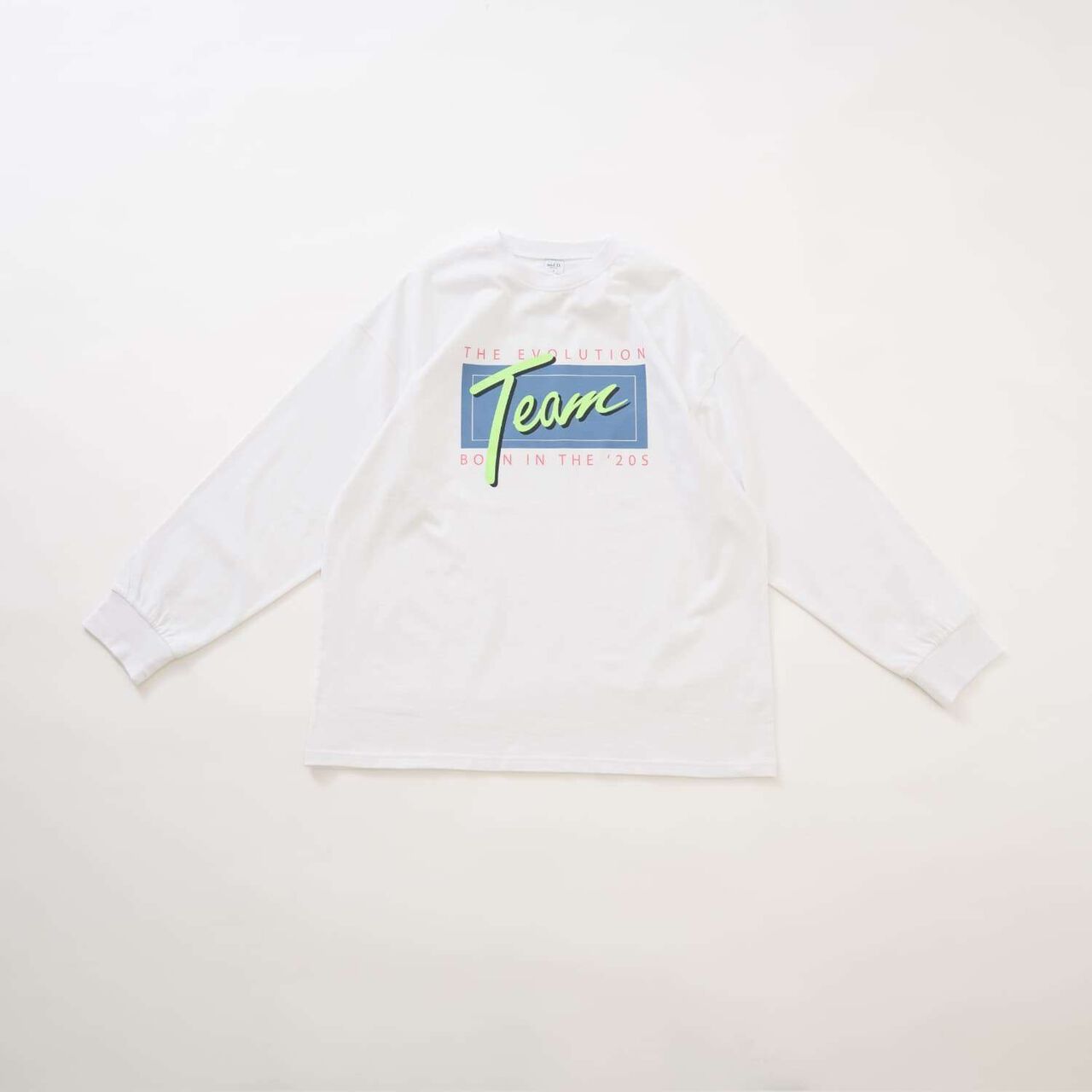 [Parent-Child Matching] [DAD] Neon Color Logo Long Sleeve T-Shirt,White, large image number 6