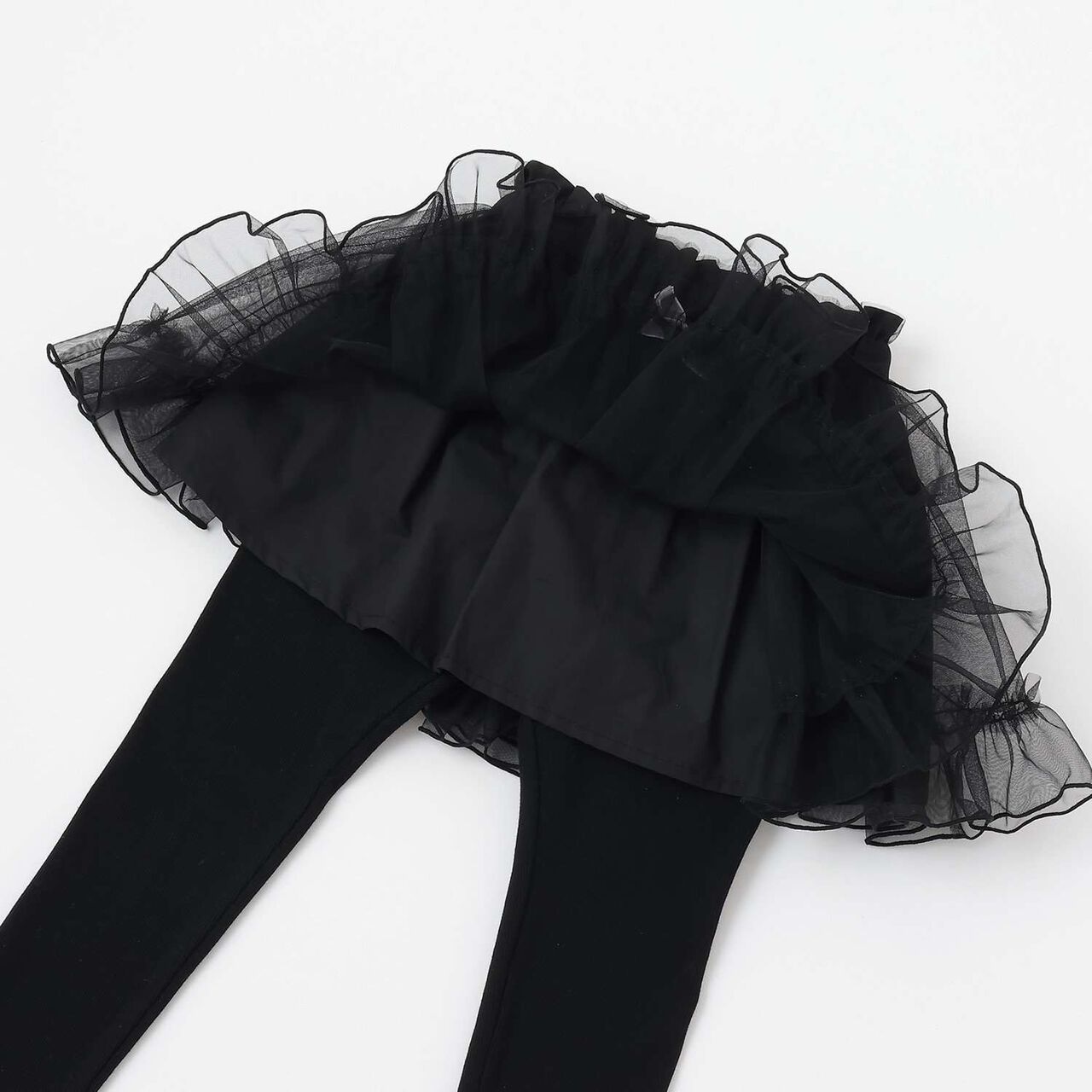 Frilly Tulle Skirt Shorts,Blue gray, large image number 11
