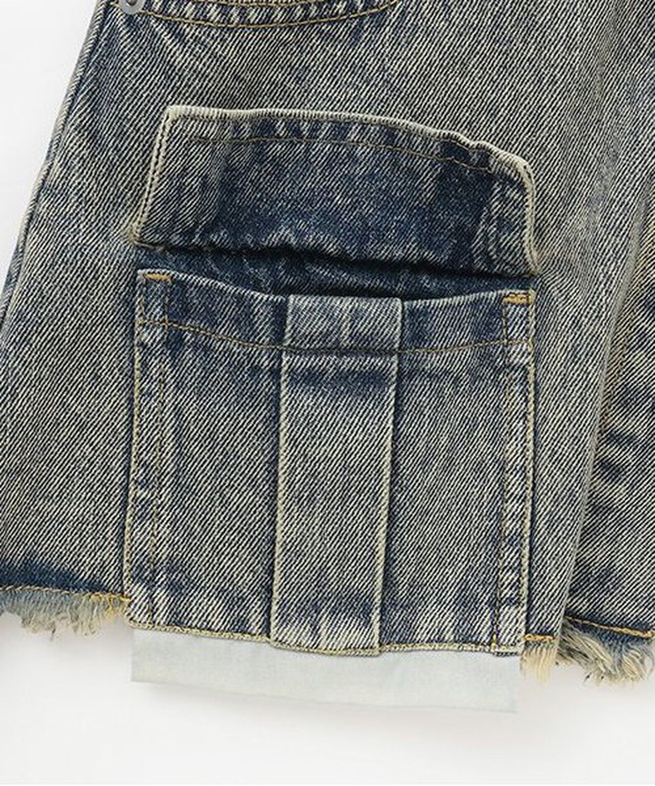 Wrap Denim Wide Pants,Navy, large image number 11