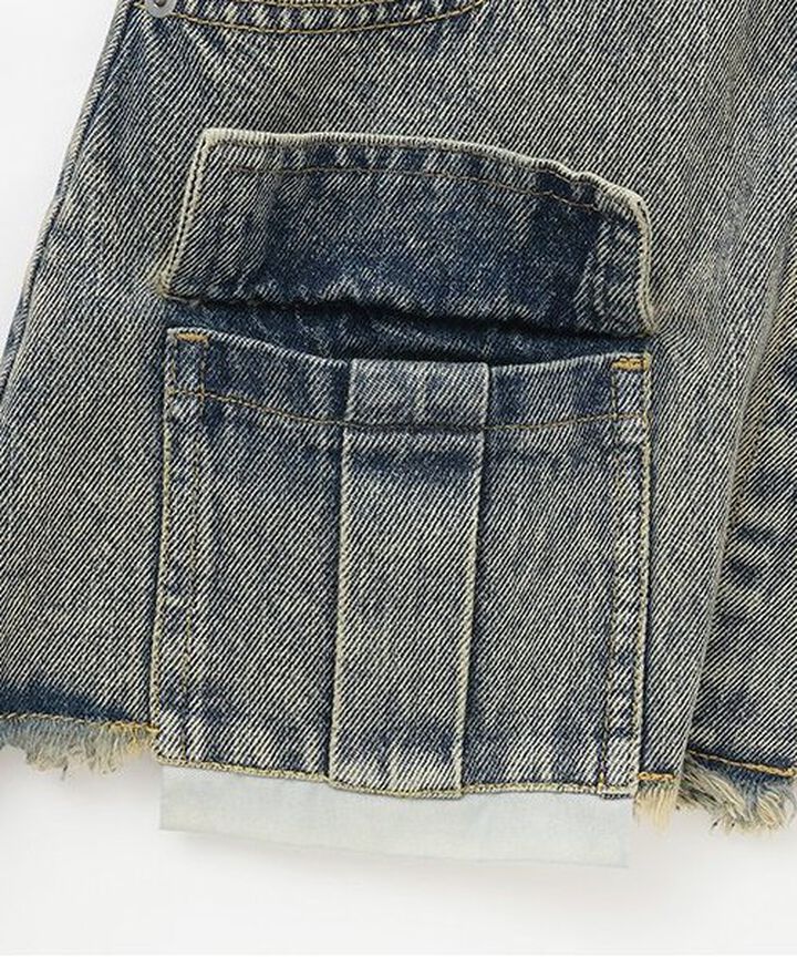 Wrap Denim Wide Pants,Navy, medium image number 11