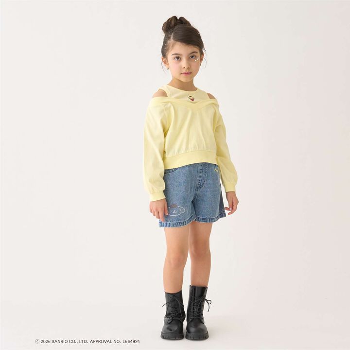 [Sanrio Characters] Denim Shorts,Black, medium image number 2