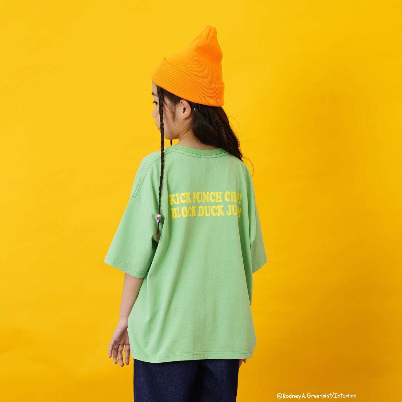 [PaRappa the Rapper] 彩色寬版撞色標誌短袖T恤,橙色, large image number 12