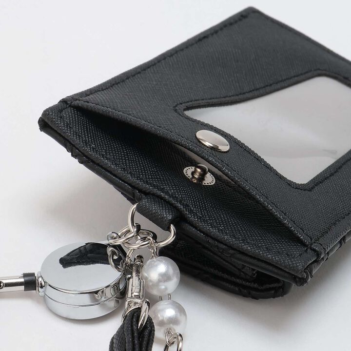 Quilted Design Multi Card Holder,Black, medium image number 6