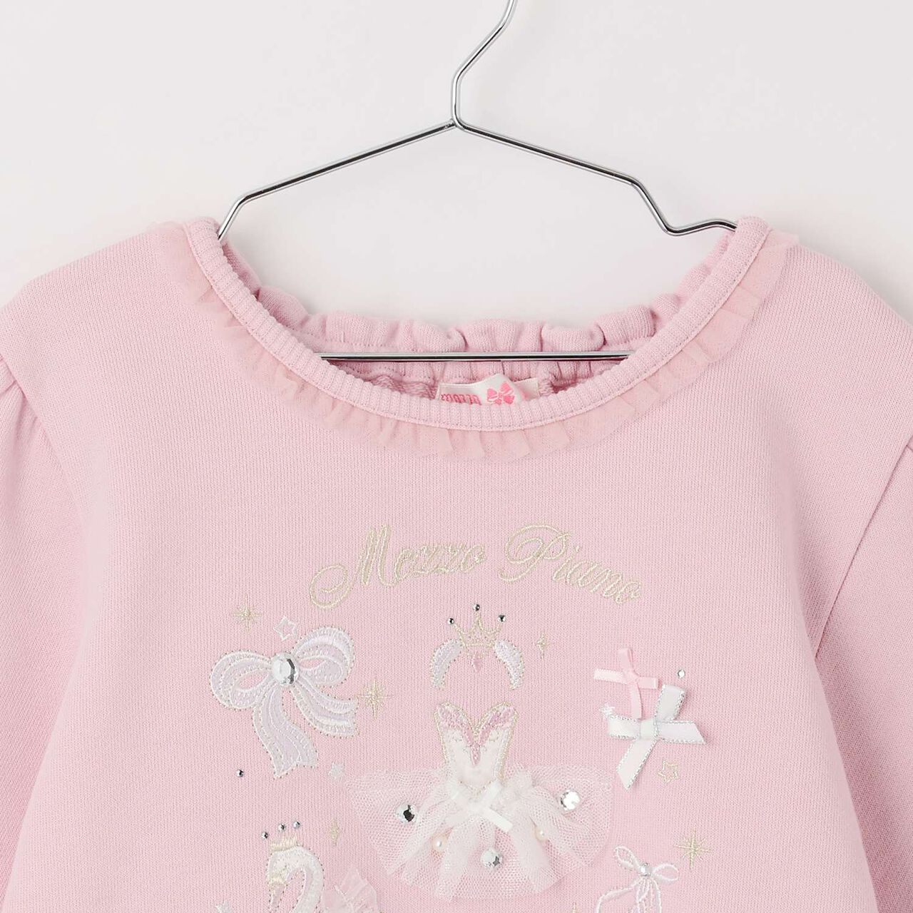 Ballet Embroidery Sweatshirt,Pink, large image number 2