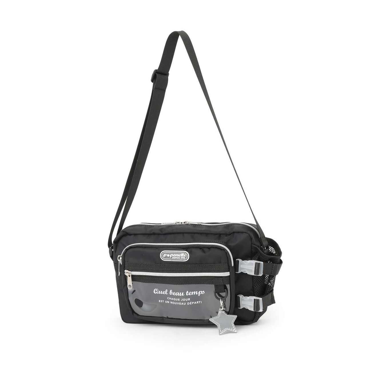 Casual Shoulder Bag with Bottle Holder,Light blue, large image number 15