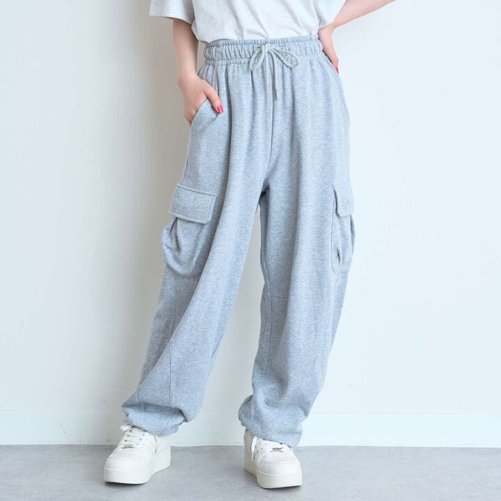 [LTXC - 100% Cotton] Cargo Curve Sweatpants,Top gray, medium image number 1