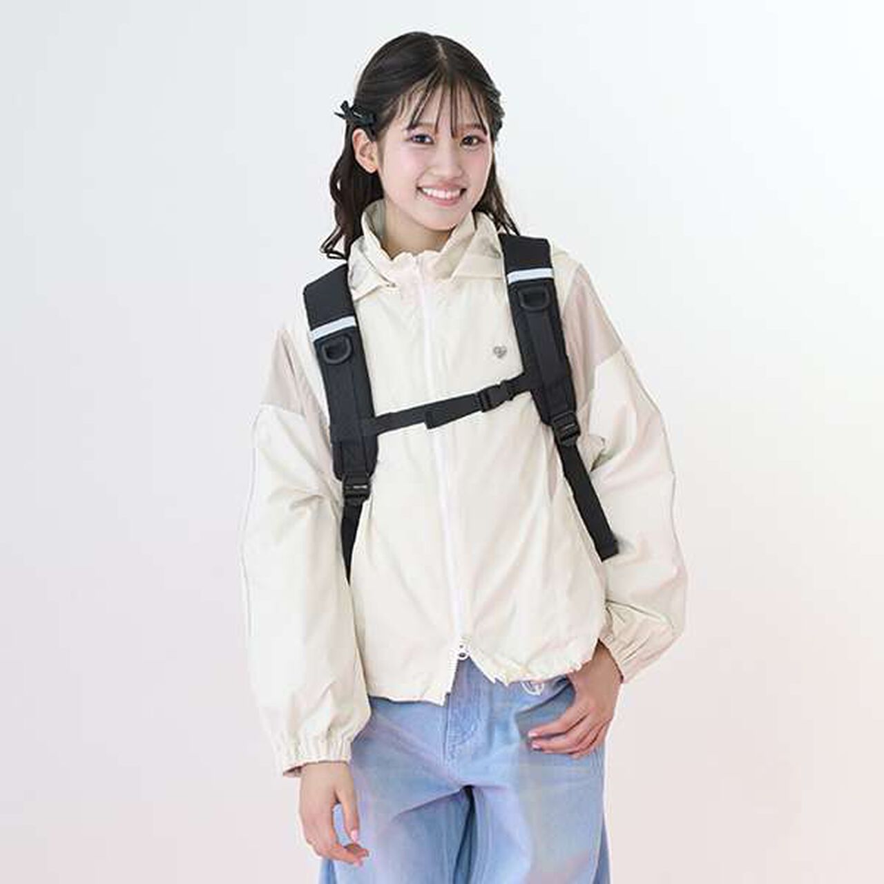 Round Pouch Backpack,Black, large image number 2