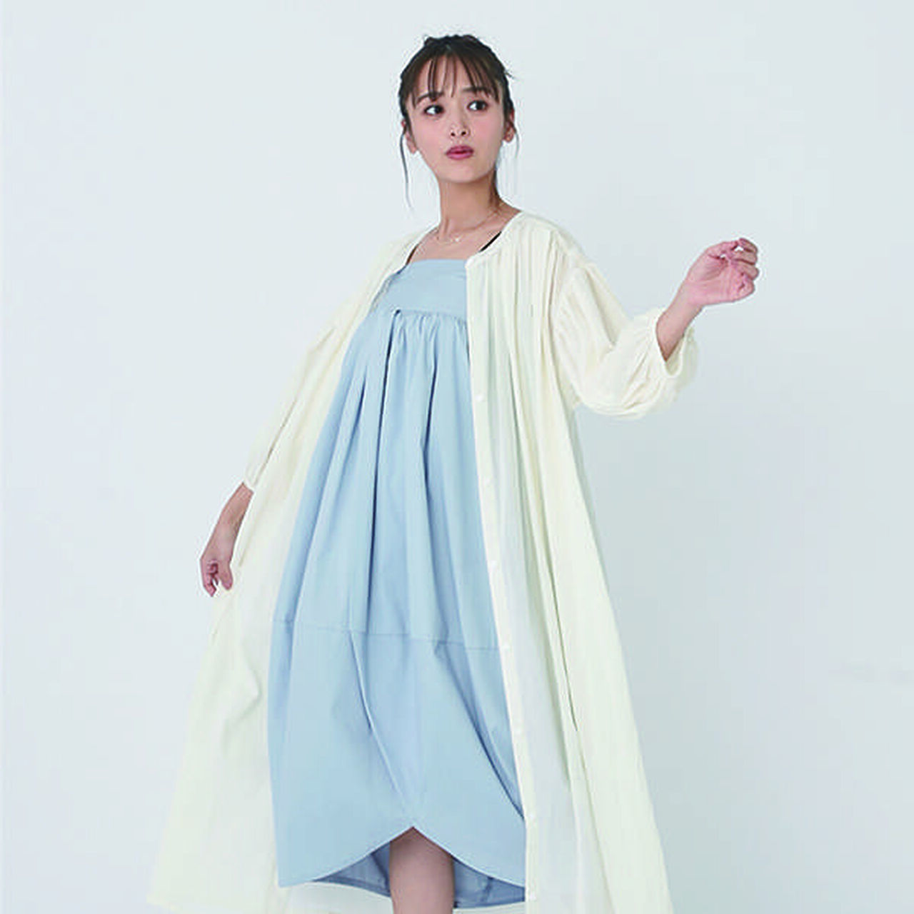 [LADIES] Cocoon Skirt,Off white, large image number 12