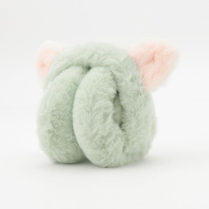 Cat Ear Fur Ear Muffs,Beige, medium image number 4