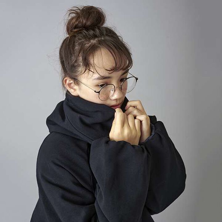 [AMI] [Web Exclusive] Tippet-Attached No-Collar Balloon Coat,Black, medium image number 7