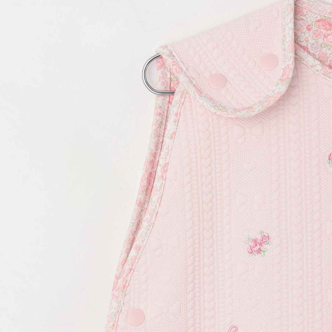 Puffed Jacquard Rose Embroidery Sleeper,Light pink, large image number 3