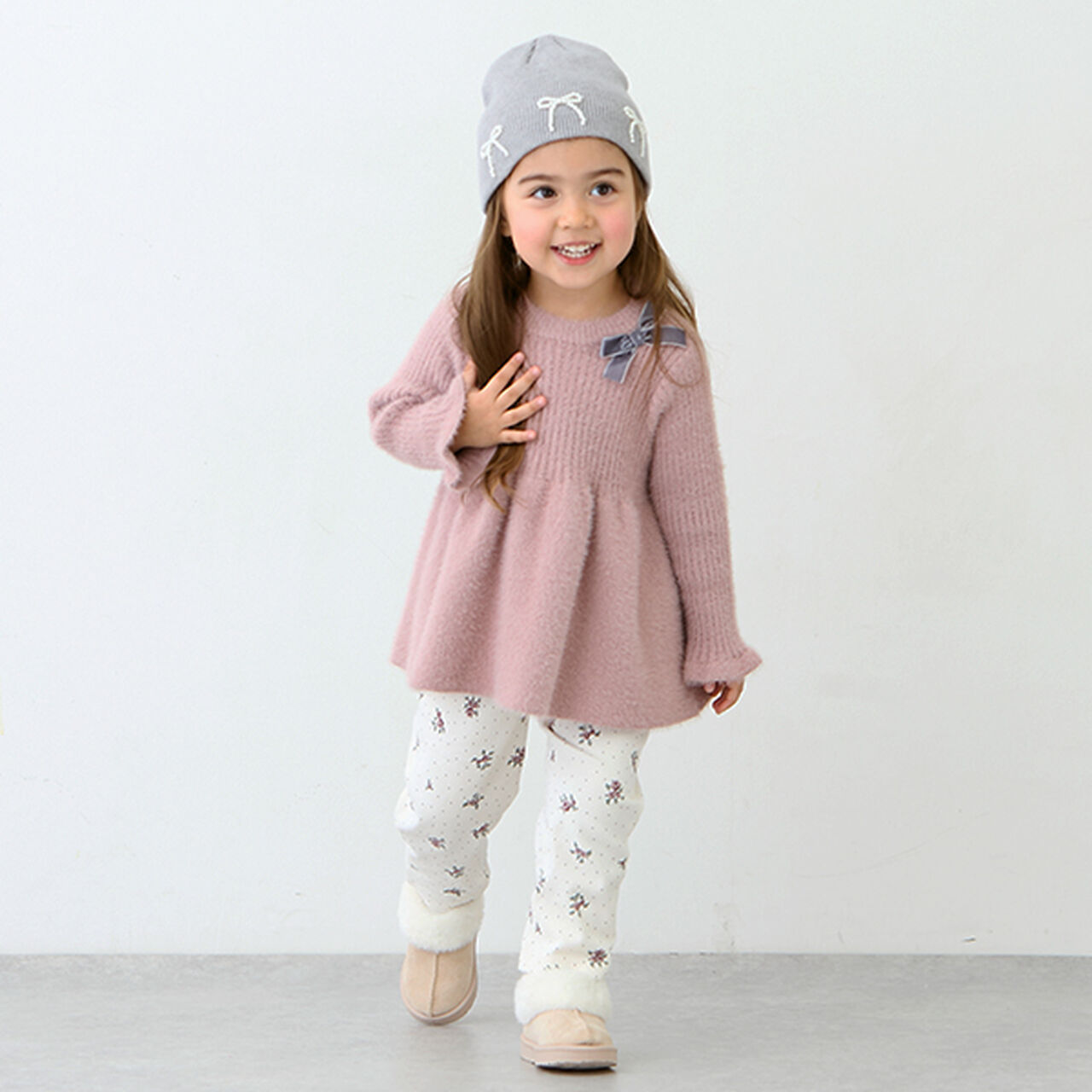 [Link] Lame Peplum Knitwear (Kids Size),Pink, large image number 14