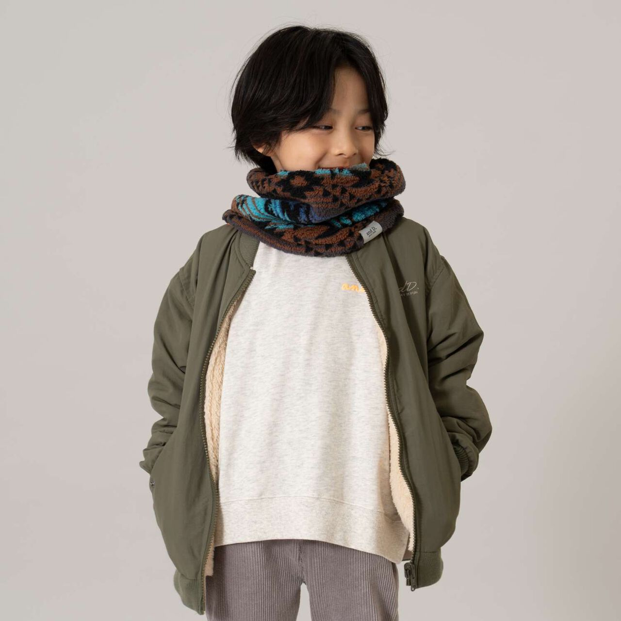 Reversible Snood,Brown, large image number 1