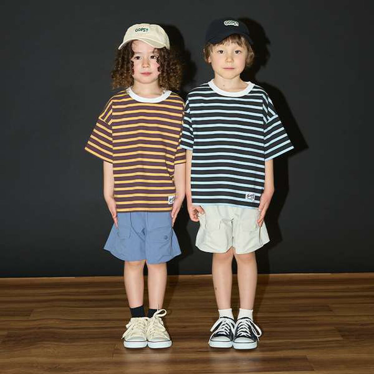 [Kaiteki Tenjiku] Print Stripe Big T-Shirt,Mustard, large image number 14