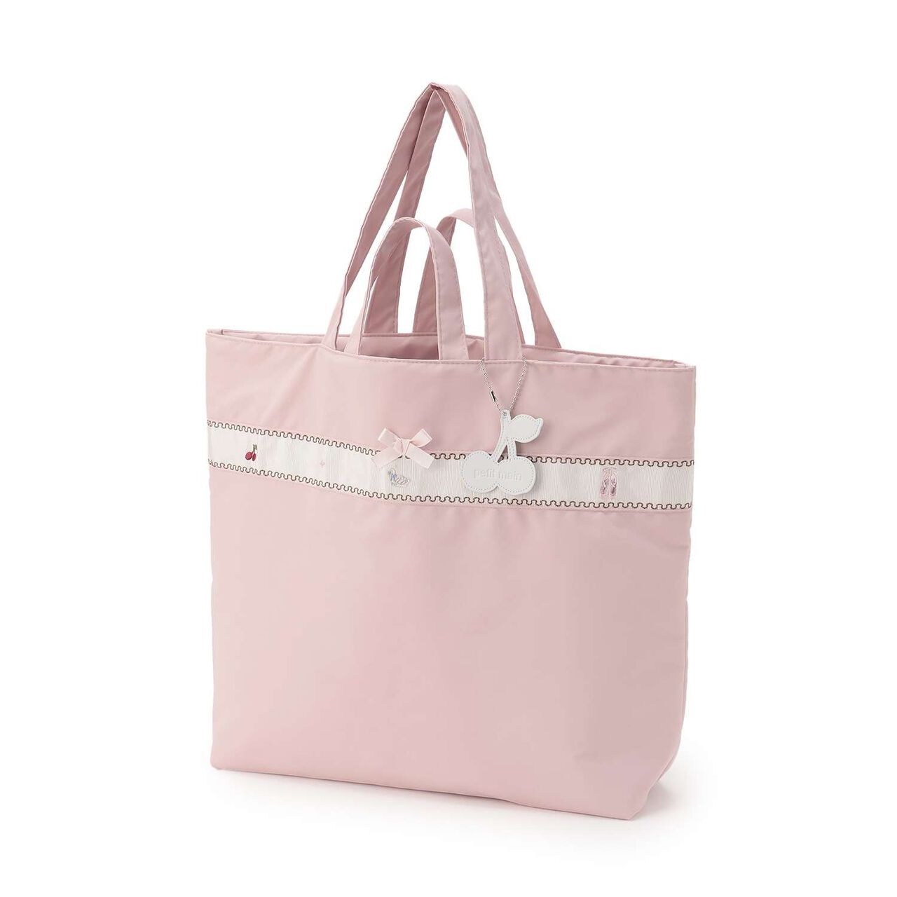 [Preschool & School Goods] GIRLS Embroidered Lesson Bag,Light pink, large image number 0