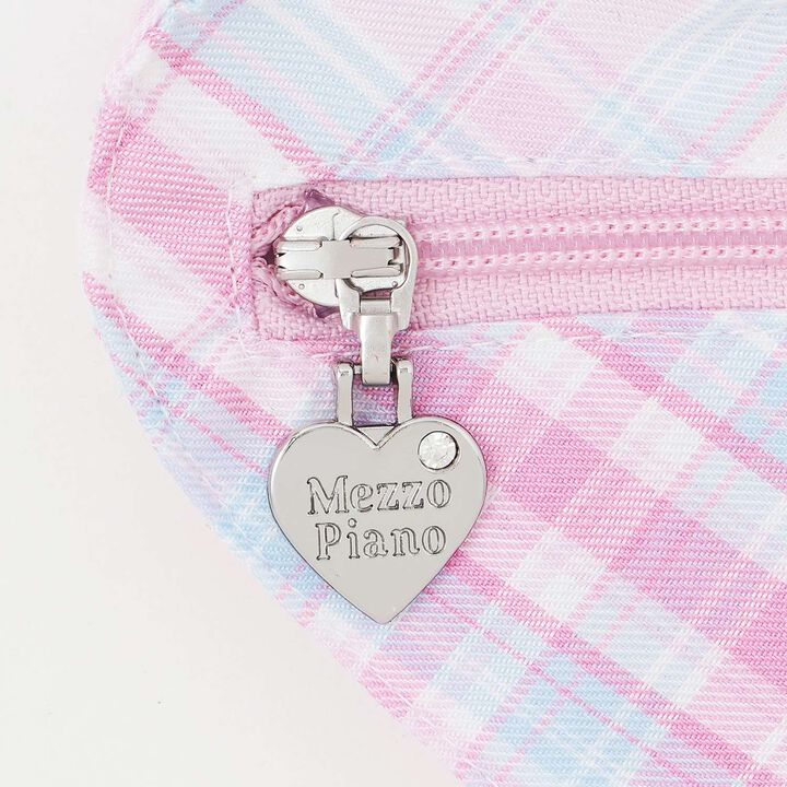 Heart Pouch Wrap-Style Checkered Culotte Skirt,Pink, medium image number 10