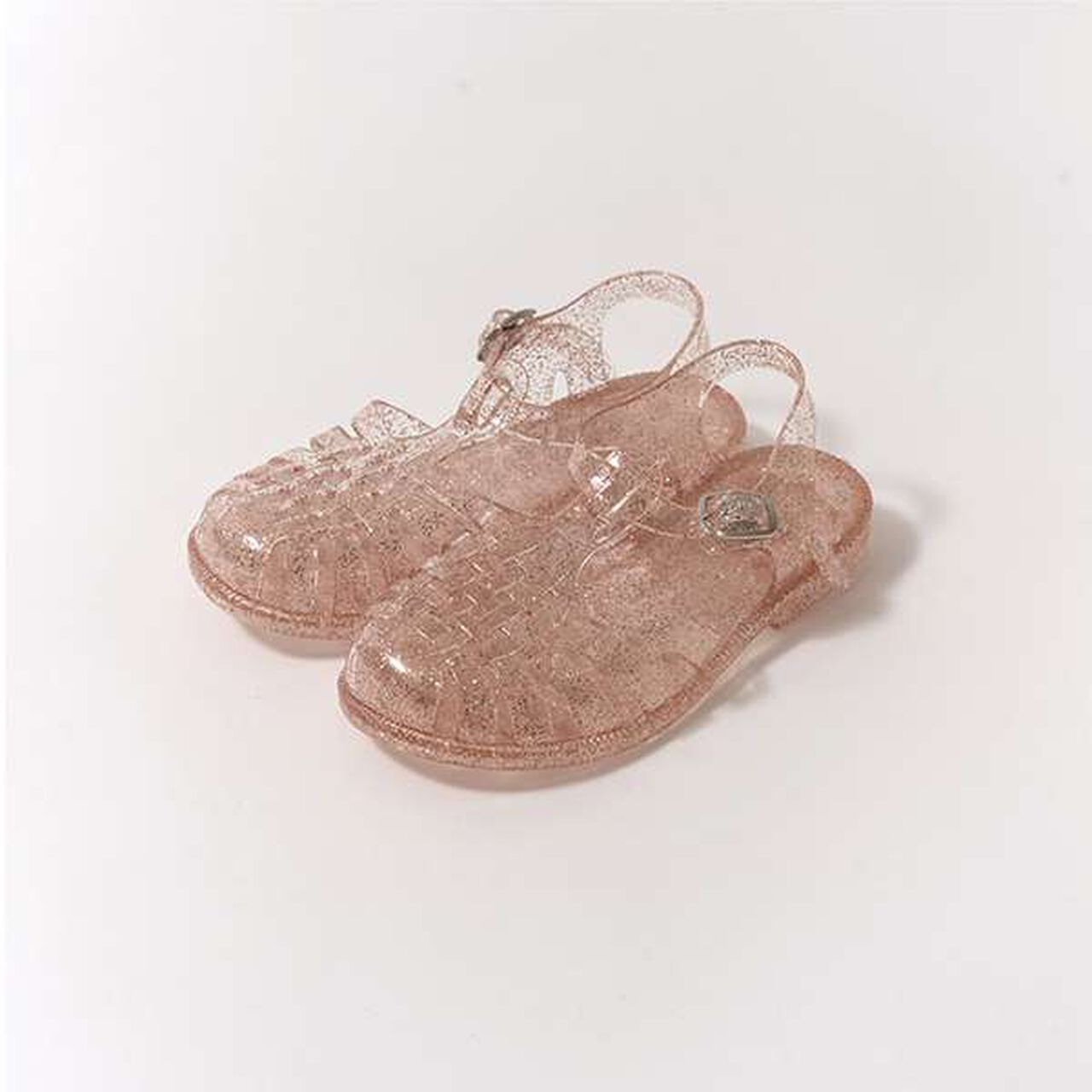 Clear Lamé Rubber Sandals,Silver, large image number 3