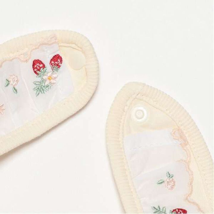 Peter Rabbit Embroidered Lace Bib,Ivory, medium image number 2