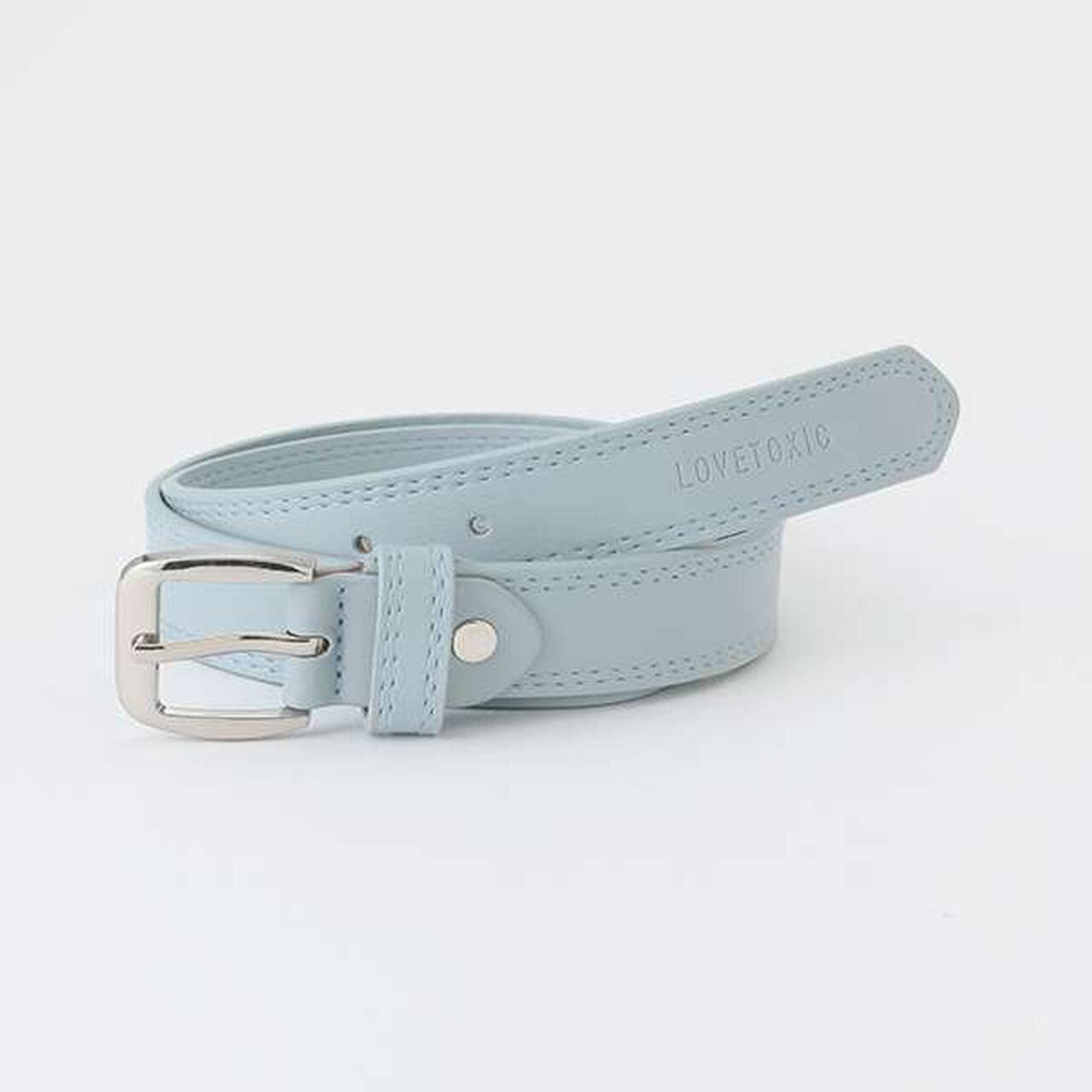 Faux Leather Wide Belt,White, large image number 5
